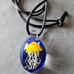 Art Glass Jellyfish necklace